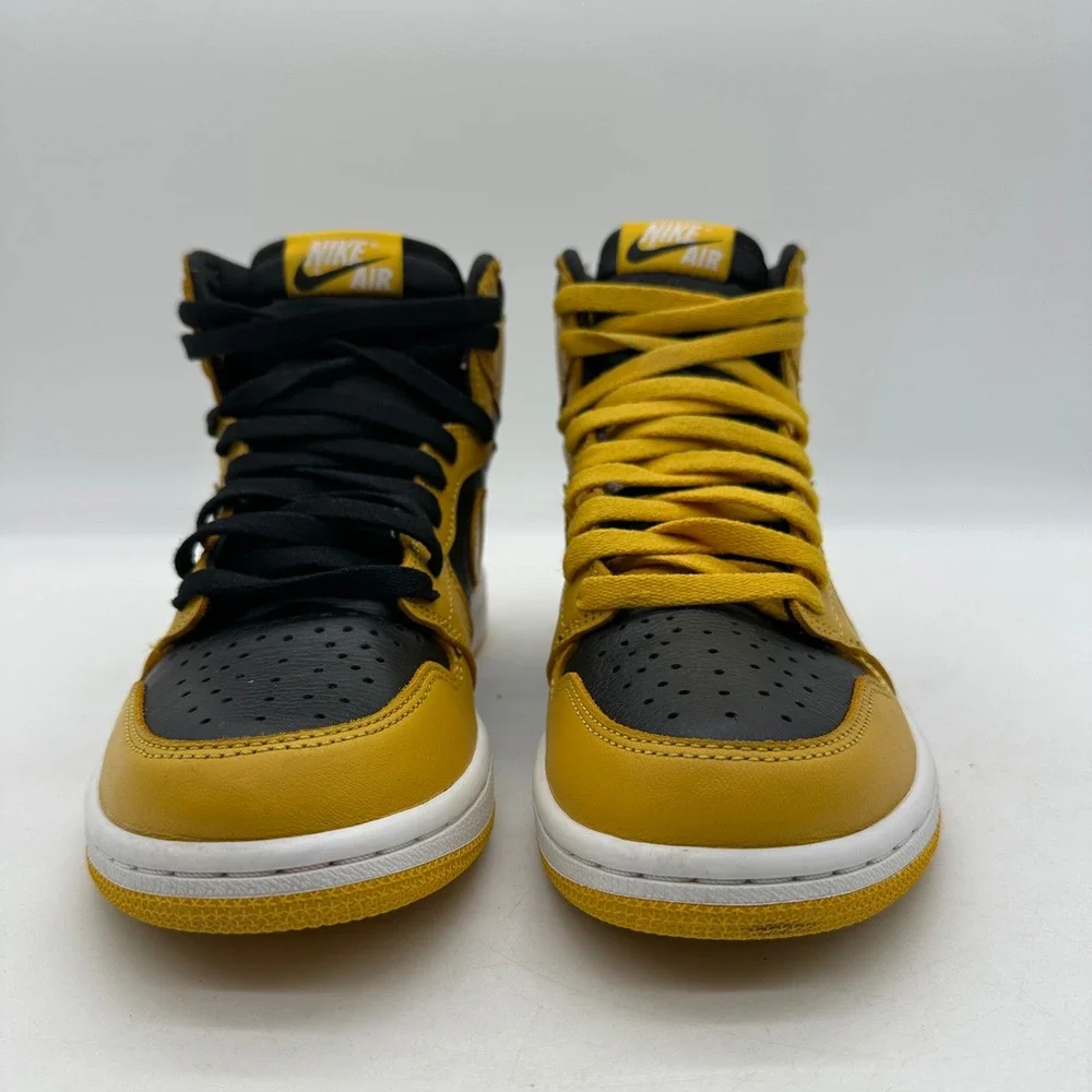 Nike 555088-701 Mens Size 7 Air Jordan 1 Retro High OG Pollen Black Yellow Shoes